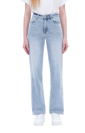 High Rise Stretch Wide Leg Jeans