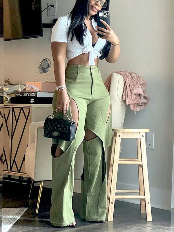 High Waist Cutout Pants