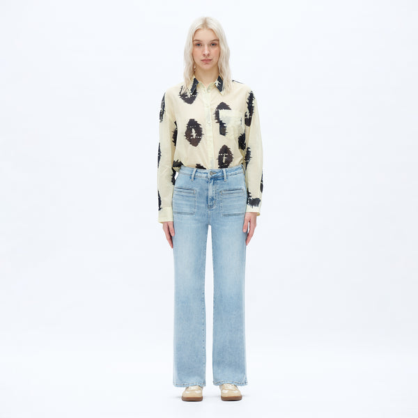 ONESO Women High Waist Wide Leg Jeans Retro Vintage Style Fit Comfortable Everyday Jeans