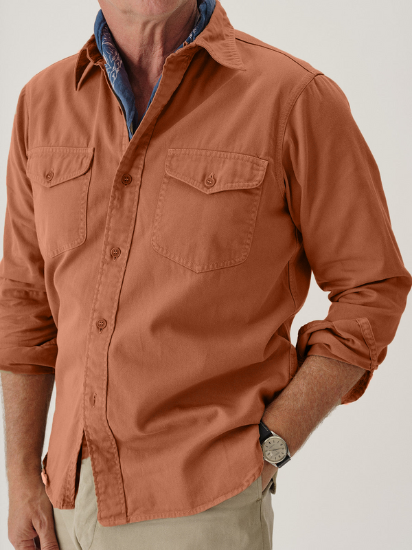 Men's Handsome Hard Twill Work Shirt