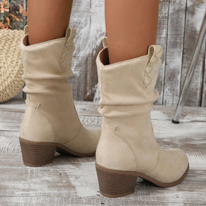 Ankle Chunky Heel Boots