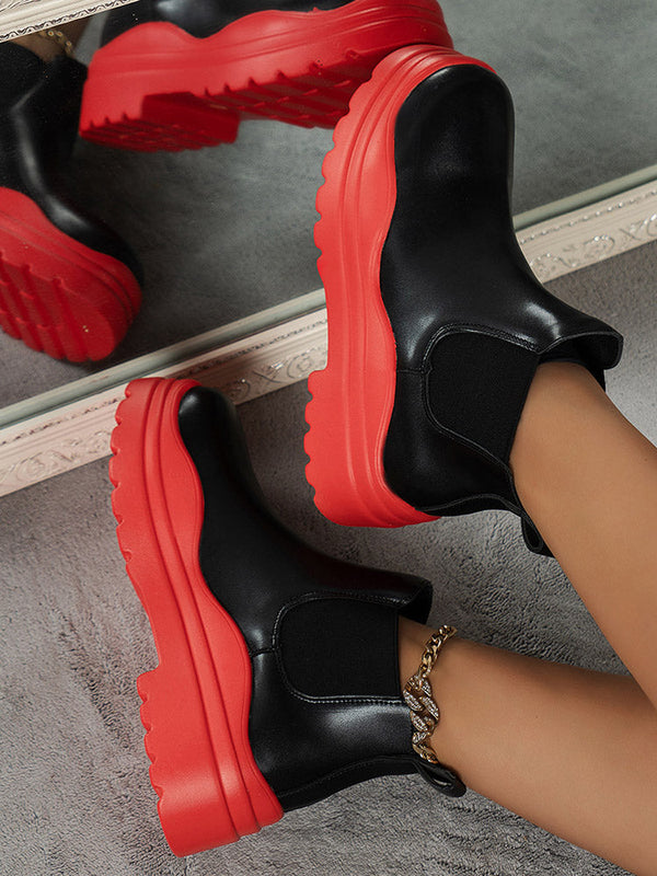 Chunky Soled Flatform Boots