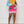 Knit Color Block Crop Top And Skirt Set