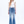 Women High Rise Stretch Flare Distressed Front Slit Jeans BYF1100