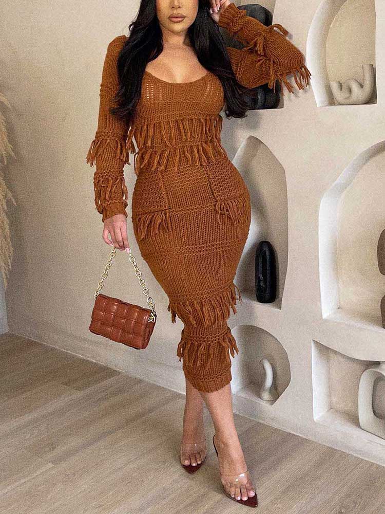 Tassel Knit Dress