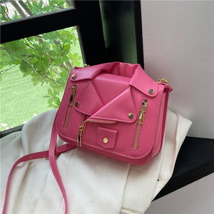 Jacket Zipper Super Cool Shoulder Crossbody Bag