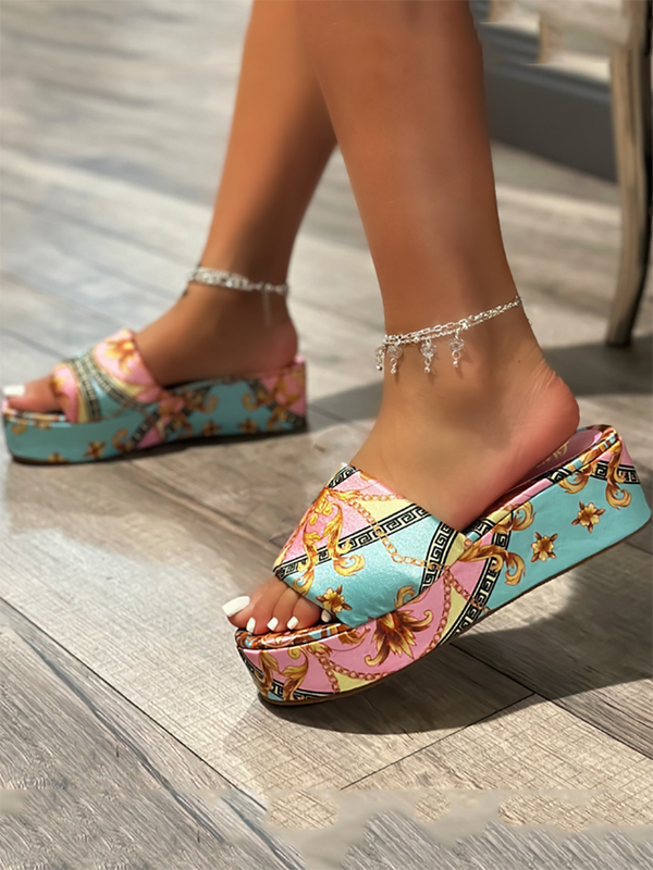 Printed Platform Sandal