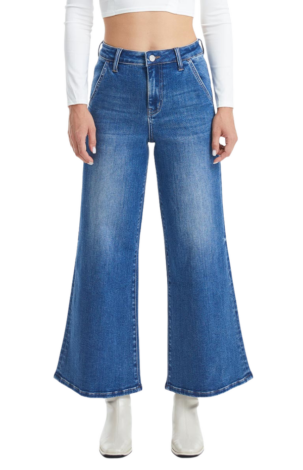 ONESO High Rise Stretch Wide Flare Leg Jeans