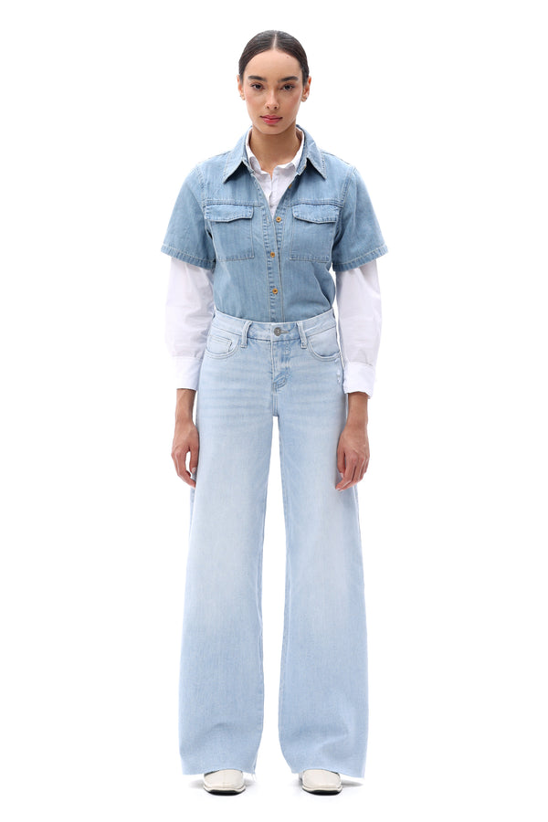 ONESO Women Effortless Mid Rise Wide Leg Jeans