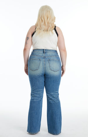 Super High Rise Stretch Bootcut Jeans  Pants Plus Size