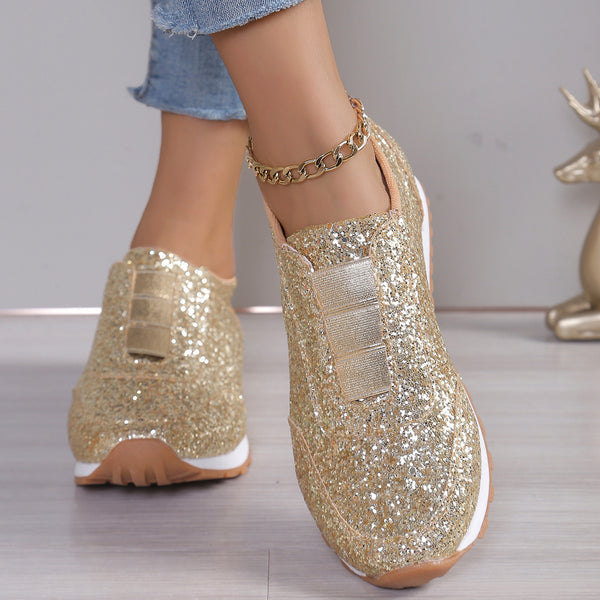 Sequins Round Toe Single Shoes Comfortable