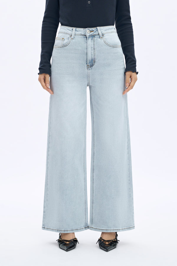 ONESO Wide Leg High Waisted Stretch Baggy Jeans BBL Jeans