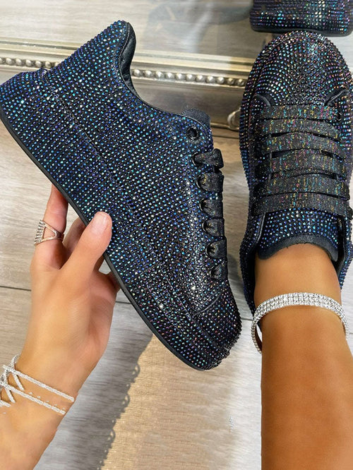 Gradient Rhinestone Sneakers