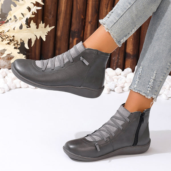 Leather Boots Casual Short Boots