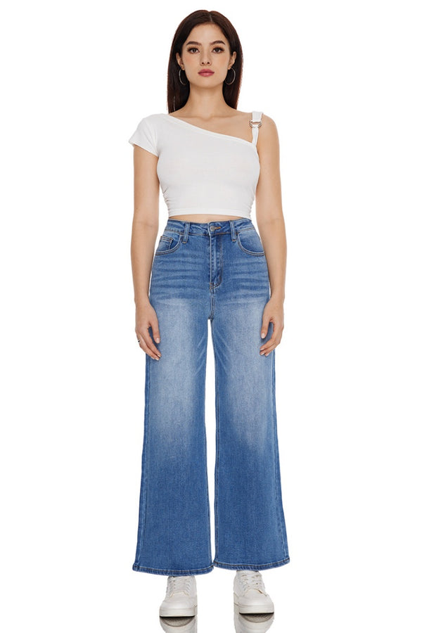 ONESO Wide Leg High Waisted Stretch Baggy Jeans BBL Jeans