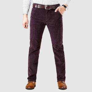 Men's Casual Corduroy Elastic Long Pants