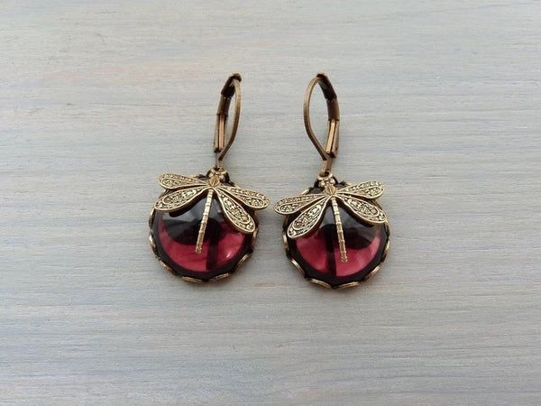 Vintage dragonfly earrings