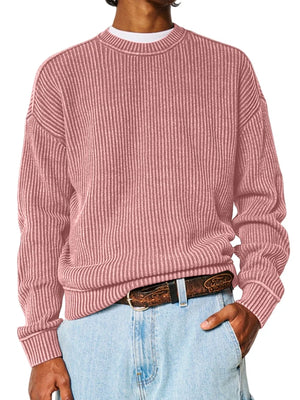 Men's Everyday Versatile Solid Color Basic Crew Neck Sweatershirt