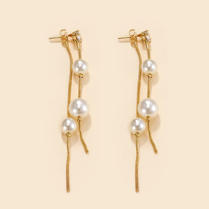 Pearl Studded Diamond Earrings