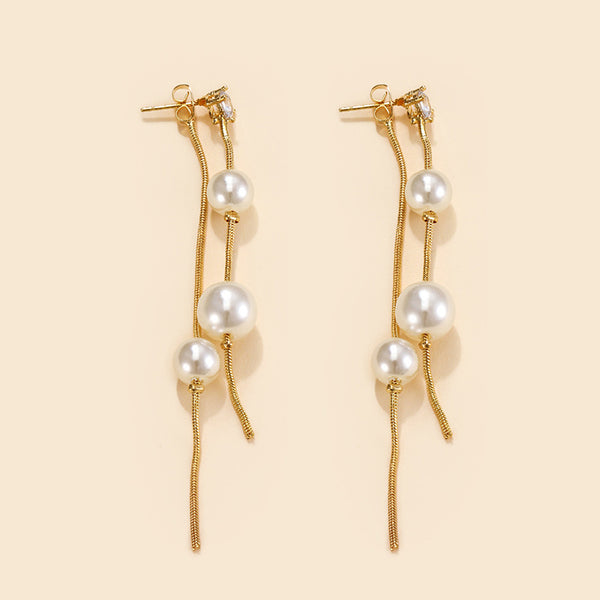 Pearl Studded Diamond Earrings