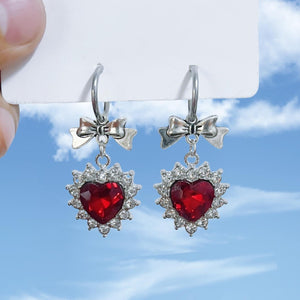 Red Bow Earrings