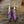 Leaf Purple Pendant Earrings