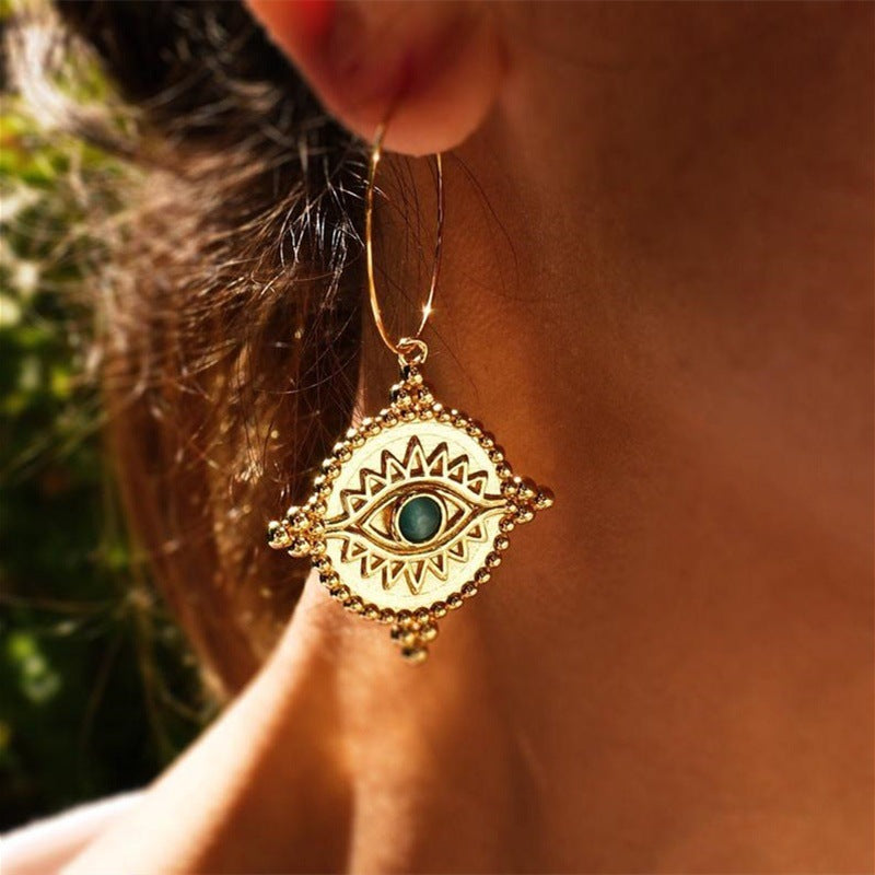 Fashion Pendant Earrings With Horus Eye