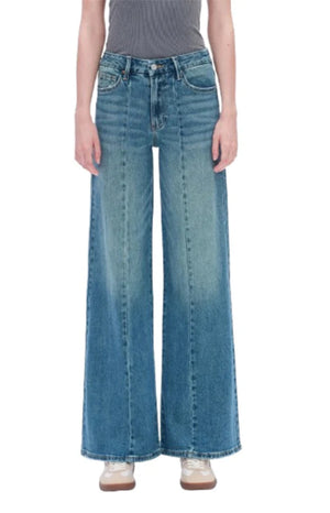 High Rise Stretch Wide Leg Vintage Jeans