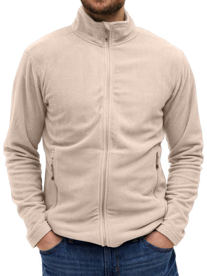 Men's Daily Solid Color Polar Fleece Zipper Sweatshirt