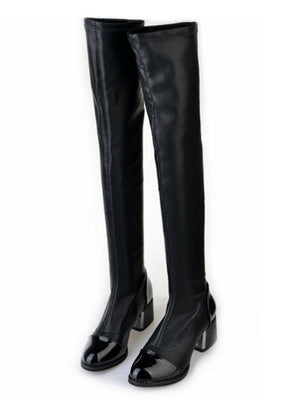 PU Over The Knee Chunky Boots