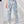 Drawstring Printed High Waisted Wide Leg Jeans