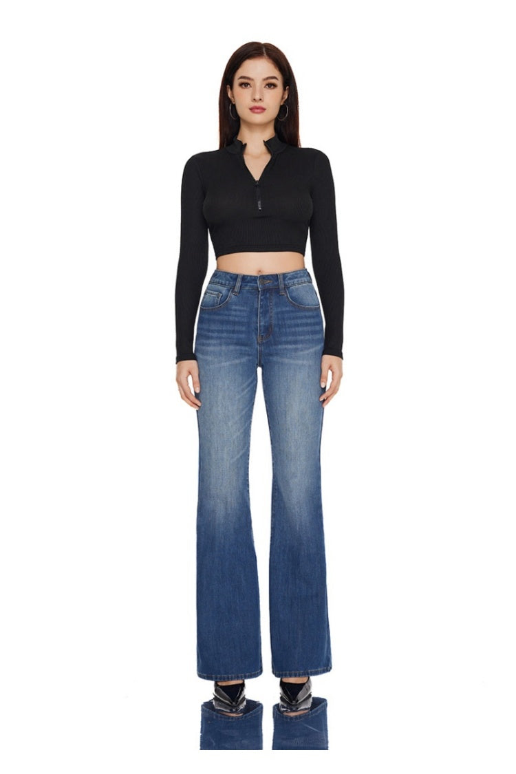 CANANA High Waisted Slim Flare Jeans