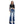 Women High Waist Stretch Slim Fit Flare Sleek & Flattering Retro Jeans SH25F07