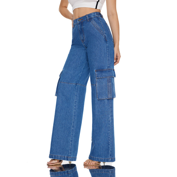 Low Rise Low Crotch Wide Leg Jeans