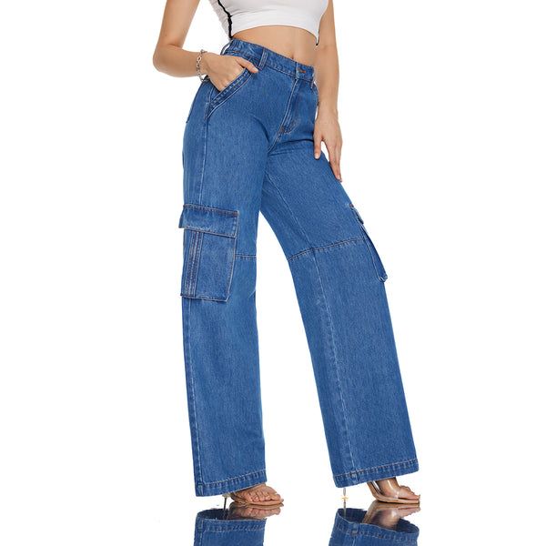 Low Rise Low Crotch Wide Leg Jeans