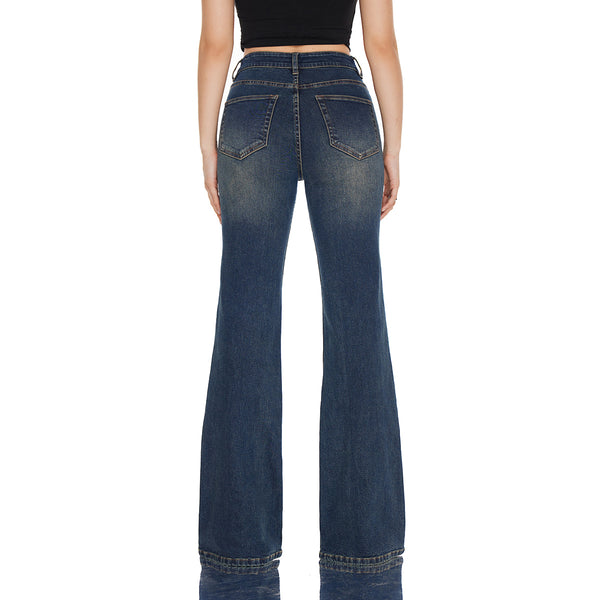 Vintage Washed Flared Jeans