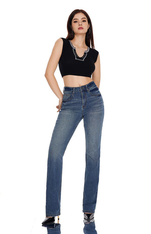 Micro-Flare Stretch Retro Jeans