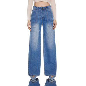 Length Barrel Leg Jeans