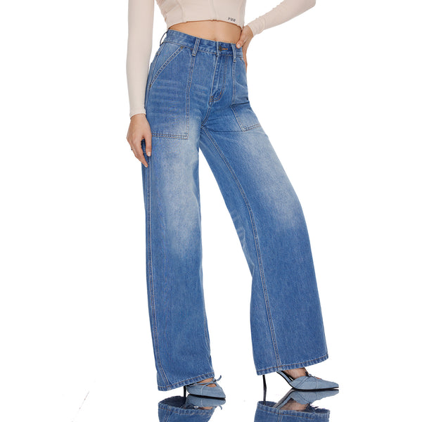 Length Barrel Leg Jeans