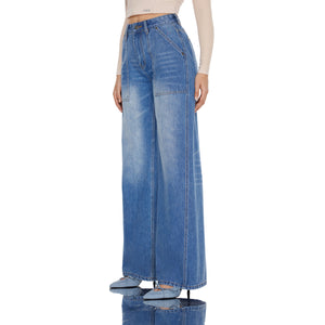 Length Barrel Leg Jeans