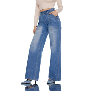 Length Barrel Leg Jeans