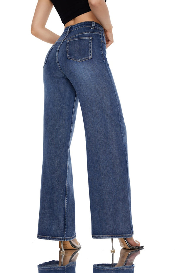 Women Straight Leg Baggy Jeans