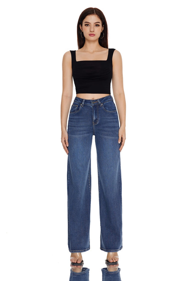 Women Straight Leg Baggy Jeans