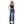 Women High Rise Stretch Straight Leg Baggy Jeans SH25F012