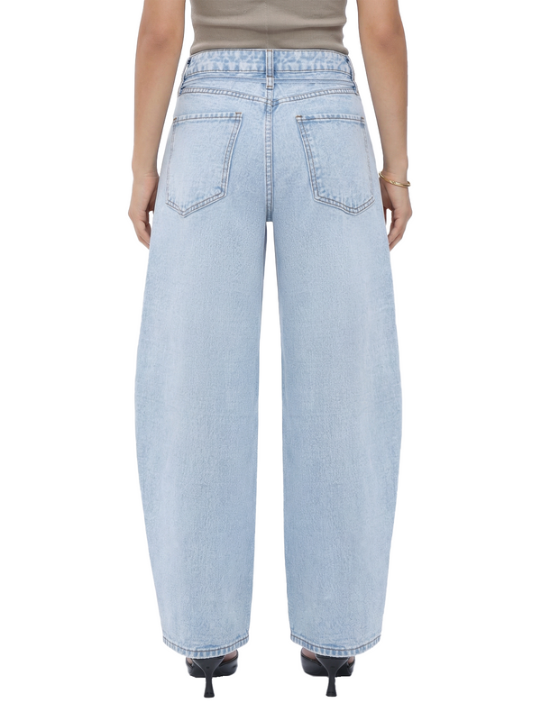 BlueMoment High Waist Barrel Leg Jeans for Women Loose Baggy Denim Pants