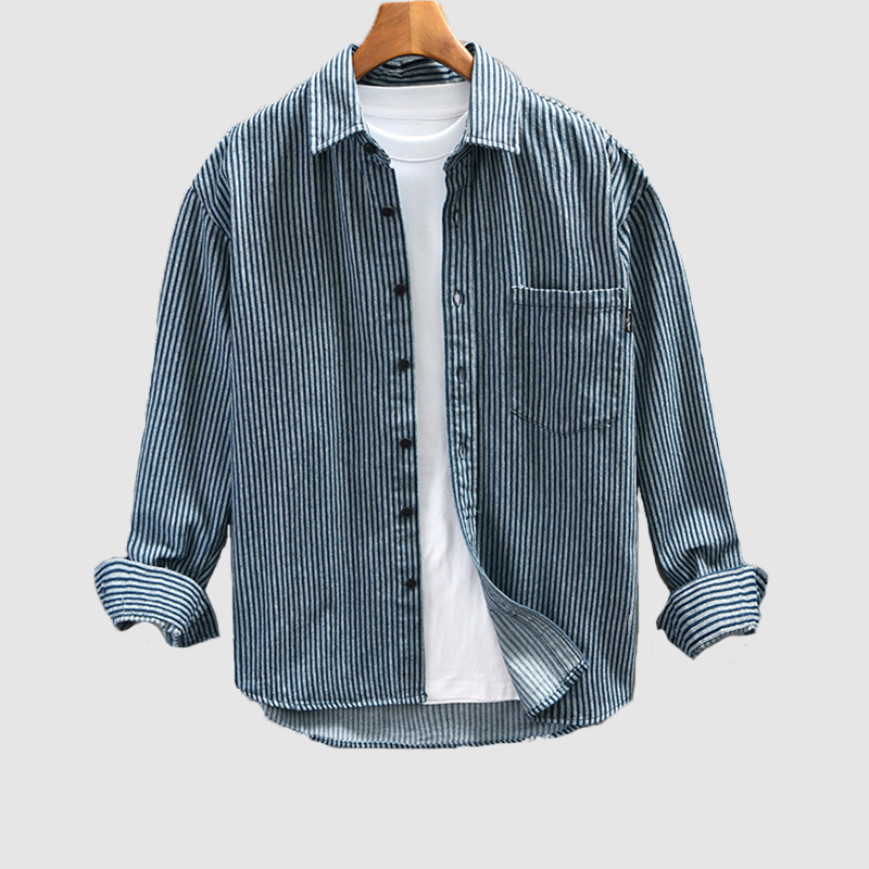 Men's striped casual shirt