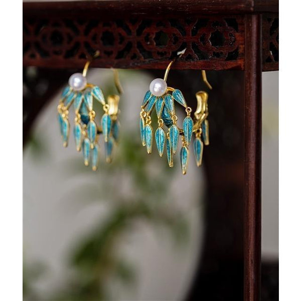 Bamboo Leaf Patterns Earrings