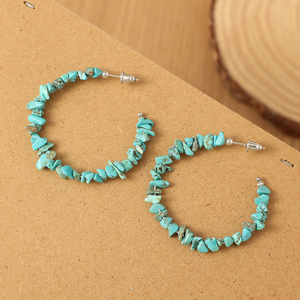 New Gravel Turquoise Earrings