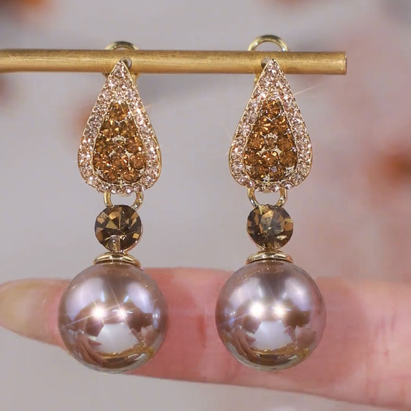 Champagne Pearl Earrings