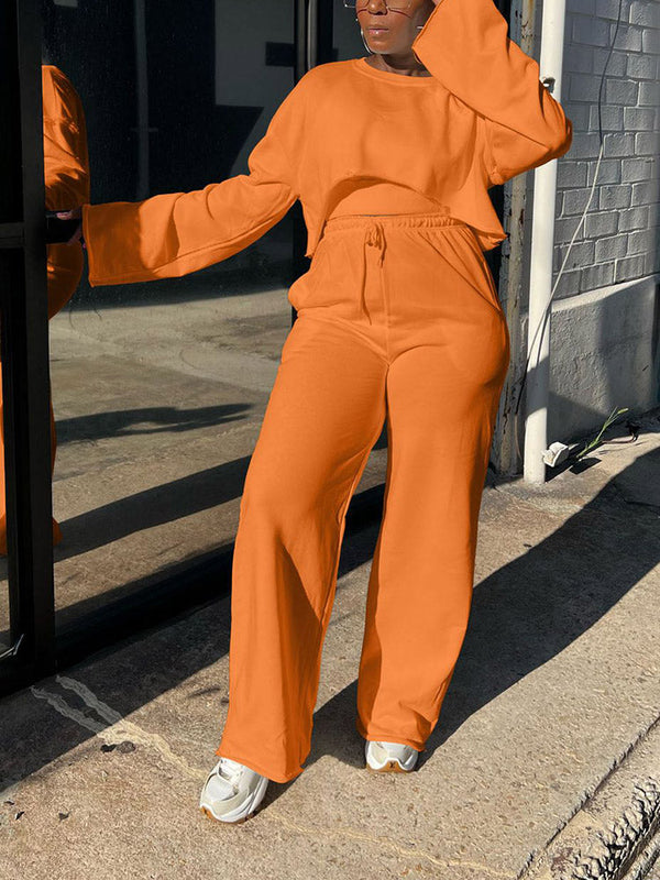 Solid Three Piece Tracksuit Set